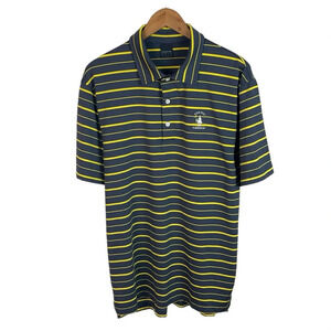 PO770 Men’s Dunning Golf Brand Striped Stretch Performance Polo Shirt L